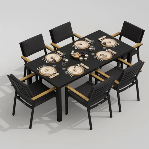 Стол обеденный DOLLA 180 см карбон