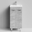 Тумба Смайл 40 напольный, Горный камень ПВХ 57807 Vodok с раковиной в комплекте