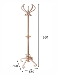 Вешалка напольная В 10Н белый ясень