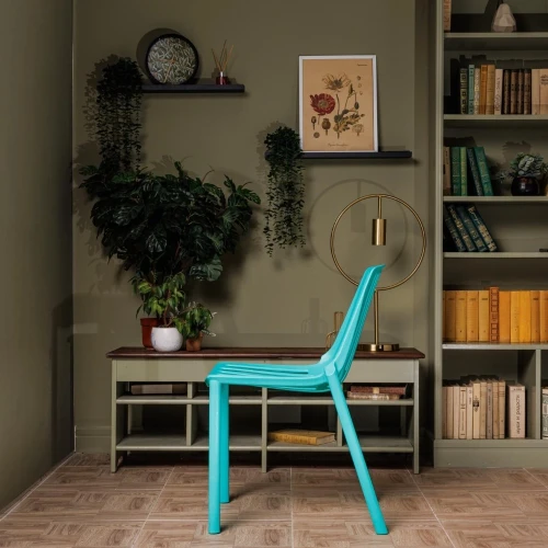 Пластиковый стул NICO в цвете тиффани