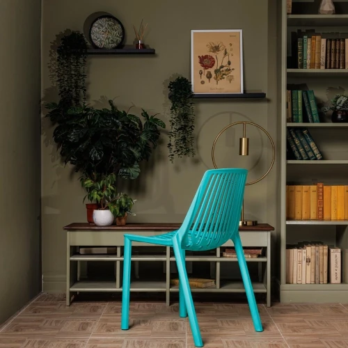 Пластиковый стул NICO в цвете тиффани