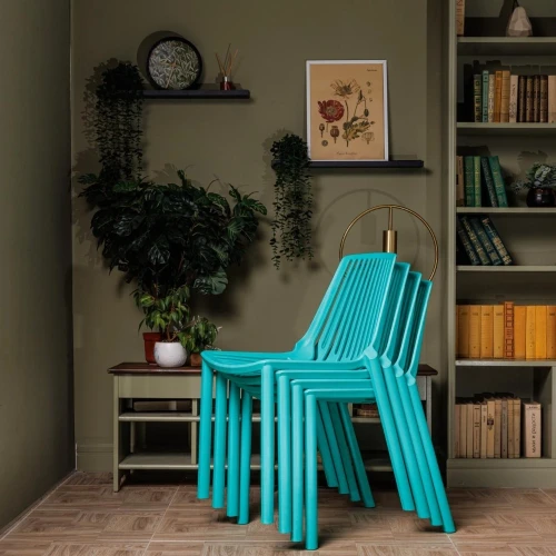 Пластиковый стул NICO в цвете тиффани