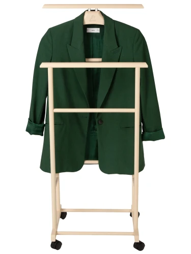 Вешалка костюмная на колесах В 22Н слоновая кость