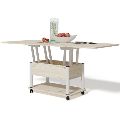 Стол-трансформер Джокер гаскон пайн светлый/белый