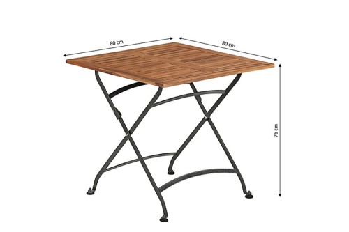 Стол из акации LATA складной 80 см