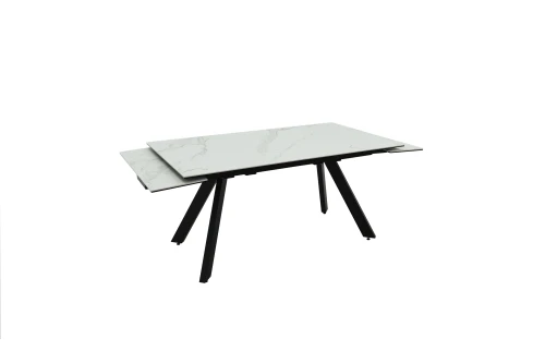 Стол Монако NEW, Керамогранит, Черный матовый муар/Greys white