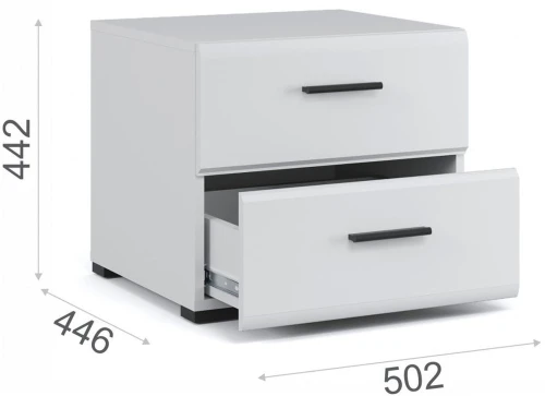 Тумба «Йорк», Белый/белый глянец