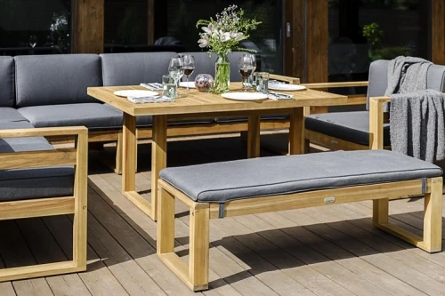Мебель садовая для лаунж зоны из акации BOOKA с обеденным столом  Joygarden