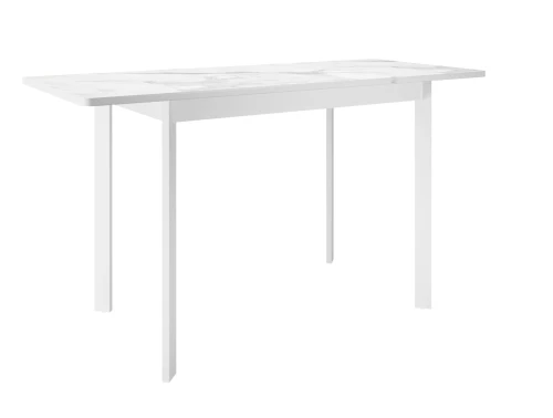 Стол DikLine LK90 Керамика Белый мрамор/подстолье белое/опоры белые