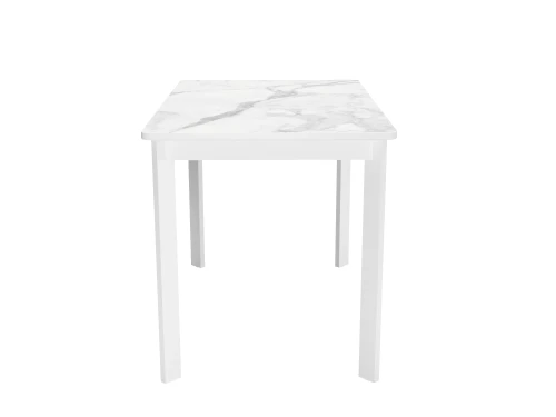 Стол DikLine LK90 Керамика Белый мрамор/подстолье белое/опоры белые