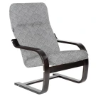 Кресло Сайма ткань лофт 01 серый, каркас венге структура