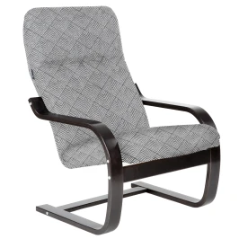 Кресло Сайма ткань лофт 01 серый, каркас венге структура