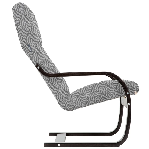 Кресло Сайма ткань лофт 01 серый, каркас венге структура