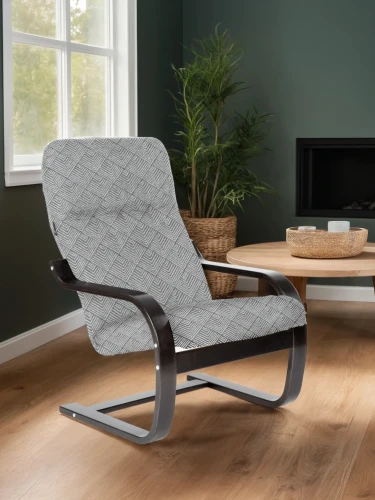 Кресло Сайма ткань лофт 01 серый, каркас венге структура