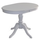 Стол обеденный Маре белый/серебро 110/150*75