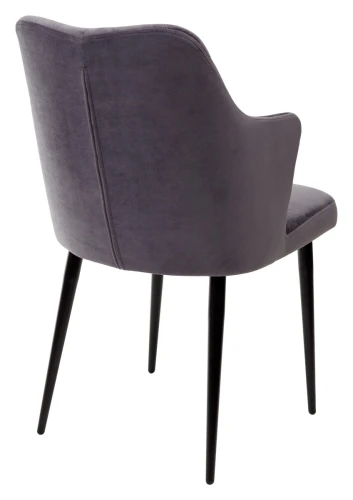 Стул HERMAN СЕРЫЙ #27, велюр / черный каркас М-City