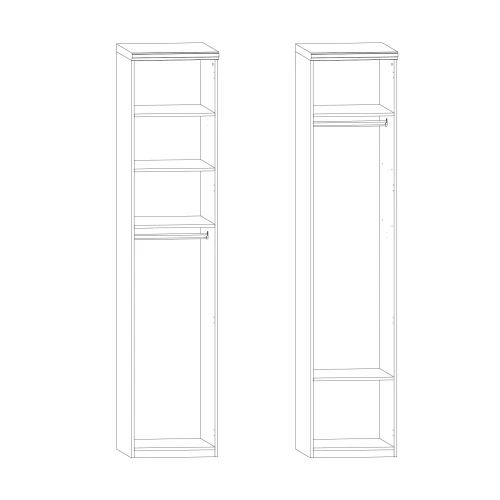 VALENCIA, Шкаф 1DGZ. Цвет СЕРЫЙ