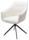 Стул CLOUDS 360 град. поворот. Белый Wales 101, букле/ черный каркас / Товарный знак DISAUR Стул CLOUDS 360 град. поворот. Белый Wales 101, букле/ черный каркас / Товарный знак DISAUR