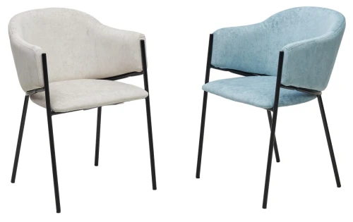 Стул ДИЛЛ, цвет RAIN 7 бриз, велюр / черный каркас М-City