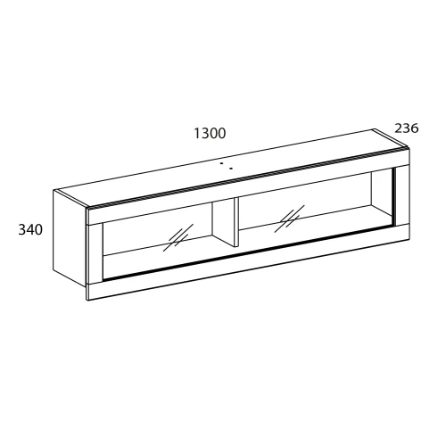 Полка 1V, OSKAR , цвет дуб Санремо