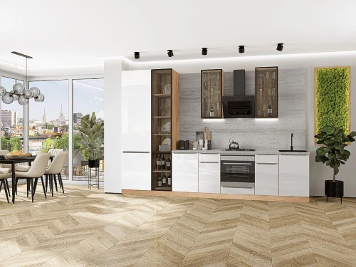 Кухонный гарнитур Фьюжн-08 Angel Дуб Вотан