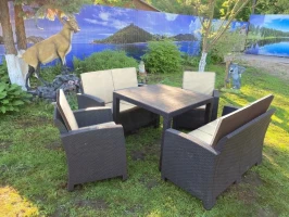 Комплект мебели под искусственный ротанг для отдыха Калифорния «California Family Mini Set» арт.77787/77763/8422  -  2П