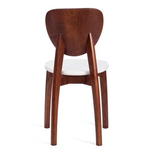 Стул DIAMANTE жесткое сидение бук, 42 х 42 х 85 см, коричневый / белый (Комплект из 2 шт.)