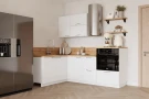 Кухонный гарнитур КГ Угловой 1500*2100 (без пм) Эмаль, Белый  Арника РМ в.2
