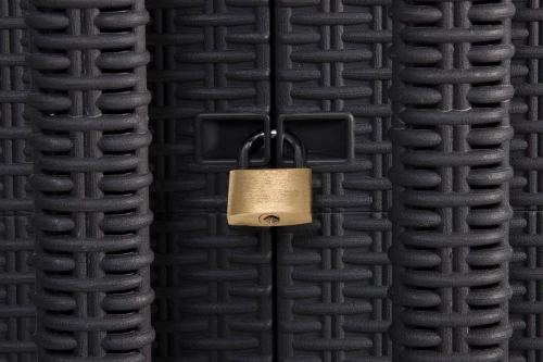 Уличный шкаф TOOMAX 2х дверный глубокий SANTORINI XL (3 полки), светло-серый/антрацит