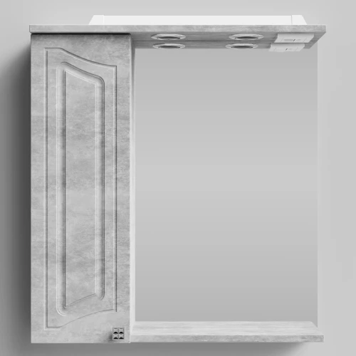 Зеркало Адам 65, Горный камень ПВХ 57807, левая