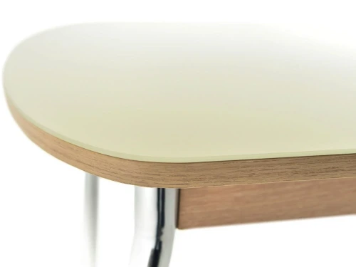 Стол «Ривьера» 120x80 стекло молочный, опоры хром