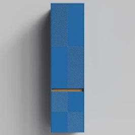 Пенал Аурум 40, пример RAL 5019 Капри синий, матовая, подвесной, левый