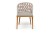 "Диего" стул плетеный из роупа, основание дуб каркас из стали белый муар, роуп бежевый круглый, ткань бежевая 052