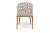 "Диего" стул плетеный из роупа, основание дуб каркас из стали белый муар, роуп бежевый круглый, ткань бежевая 052