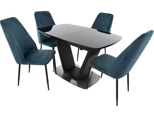 Стол «Севилья» ПМ стекло, черный