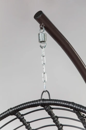 Кресло подвесное Лондон арт.D35B-МТ003 (стойка+основание.черн.,корзн.черн.,подуш.бордовая, 3 уп. (Т))