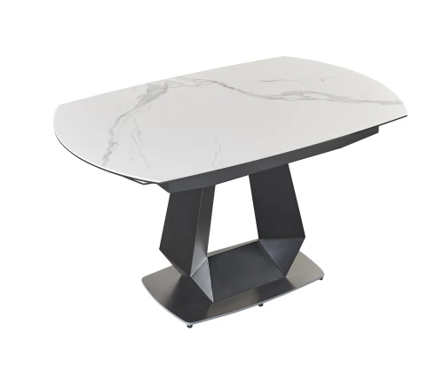 Стол обеденный раскладной Даймонд MC22128DT, 137(205)х90х77 см, белый мрамор