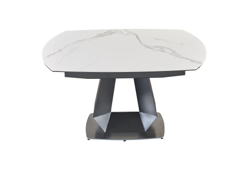 Стол обеденный раскладной Даймонд MC22128DT, 137(205)х90х77 см, белый мрамор