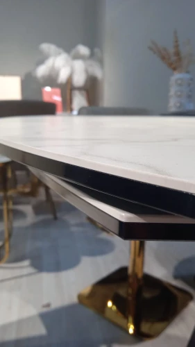 Стол обеденный раскладной Даймонд MC22128DT, 137(205)х90х77 см, белый мрамор