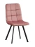 C919/DC809 Стул мягкий, ПЫЛЬНО-РОЗОВЫЙ#h44 велюр, каркас металл черный КВАДРАТ