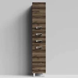 Пенал Орландо 35 напольный, Дуб крымский коричневый ПВХ 131005-9005, правый