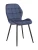 DC829 Стул мягкий, ТЕМНО-СИНИЙ#G62-58 велюр, каркас металл черный КРУГЛЫЙ