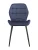 DC829 Стул мягкий, ТЕМНО-СИНИЙ#G62-58 велюр, каркас металл черный КРУГЛЫЙ