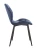 DC829 Стул мягкий, ТЕМНО-СИНИЙ#G62-58 велюр, каркас металл черный КРУГЛЫЙ