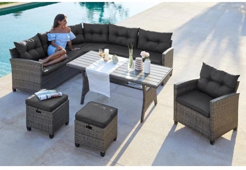 Комплект плетеной мебели AFM-373G Grey