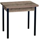 Эко 80х60 стол обеденный раскладной / велингтон/черный Эко 80х60 стол обеденный раскладной / велингтон/черный