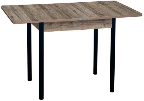 Эко 80х60 стол обеденный раскладной / велингтон/черный