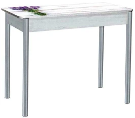 Нью йорк фотопечать стол обеденный раздвижной / букет/бетон белый/металлик