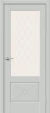 Межкомнатная дверь эмалит BRAVO Прима-13.Ф2.0.0 Grey Matt White Сrystal