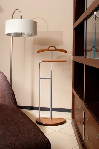 Вешалка костюмная Д 10 металлик/ средне-коричневый